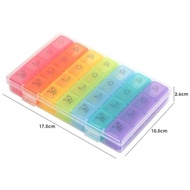 E-TALK Medicine Storage Box Pill Box 7 Day Weekly Portable Pill Boxes Travel Tablet Holder Case Box