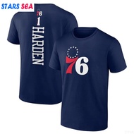 New Basketball T-shirt 76ers Harden Embid Ball Casual Round Neck Short Sleeved T-shirt