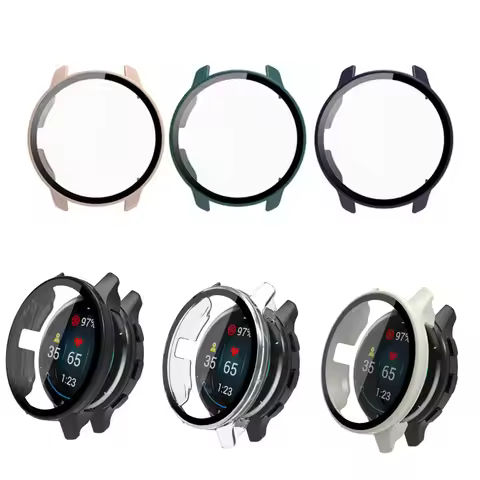 Hard Edge Shell Glass Screen Protector Case For Garmin Venu 2/2S 40mm 45mm Watch Venu2 Plus Protecti