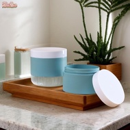 Cái mới 1/2 Pcs 100g Blue Injection Molding Plastic Jar Face Cream Thick Plastic Cosmetic Container 