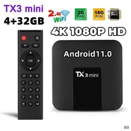 vsfr Original Tanix mini 11.0 Allwinner H313 2G 16G 2.4G WiFi 4K TX3 TV Box Smart H . 265 1G 8G TX6 