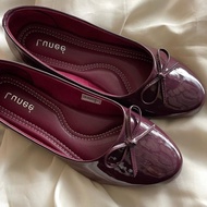 Lunee Project Kyomi Burgundy Flatshoes Wanita sepatu kerja wanita flat shoes spansus Perempuan Hitam