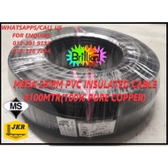 Mega 25mm pvc insulated cable (black) 100mtr/coil