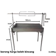 DAPUR BBQ GRILL KAMBING GOLEK PAKAI ARANG / BBQ ROASTED WHOLE LAMB STOVE