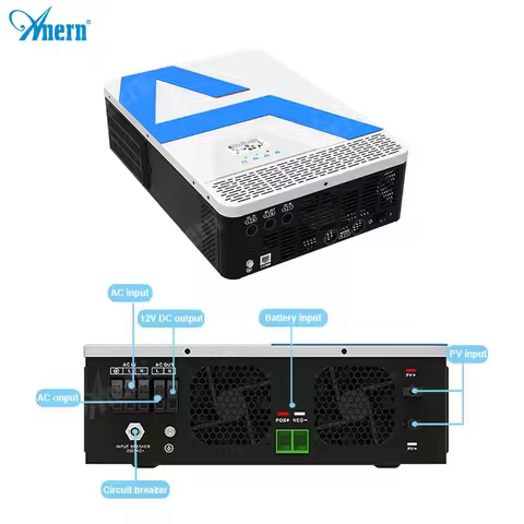 Anern 3200W 2000W Solar Hybrid Inverter 24V 240V Off-Grid MPPT 140A Solar Inverter for RV Home Solar