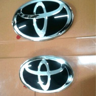 HITAM Black Toyota Corolla Altis Emblem, Black logo, glossy glass look