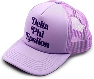 Delta Phi Epsilon Baseball Cap - Mesh Trucker-Style Hat, Padded Front Panel and Snap Closure, Delta 