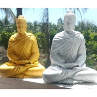 The Statue Of NIKAYA Sitting On A Meditation Is 12CM High - The Buddha Likes To Sit In A White And Y