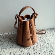 Polene Handbag – Numero Huit Mini / Number Eight Mini Bag in Camel Calf Leather