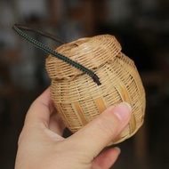 竹編系列 | 附蓋 編繩迷你竹罐 收納罐 佐料罐 花器 | 自然環保
