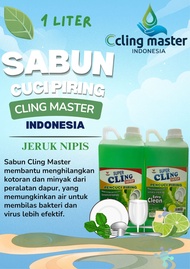 (Cling Master) Sabun Cuci Piring Jeruk Nipis Premium 1 Liter Cling Master 1000 ML sunlight