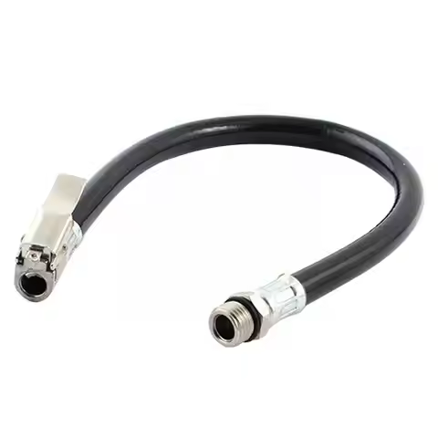 14.6 Inch Male Thread Rubber Inflating Hose Air Tire Inflator Pump Bicycle C8L2