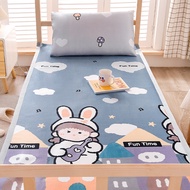 Summer Cool Ice Silk Sheet Single Piece Student Dormitory Single 0.9m 1.2m Bed Sheet Bedroom Summer 