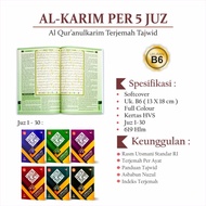 AlQuran Kecil Ukuran A6 Al Quran Al Karim Terjemah Tajwid Per 5 Juz