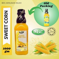 NBE - BES MINUMAN BUAH JAGUNG / SWEET CORN FRUIT DRINK BASE 1000gm - (Kordial/Cordial/Syrup/Sirap)