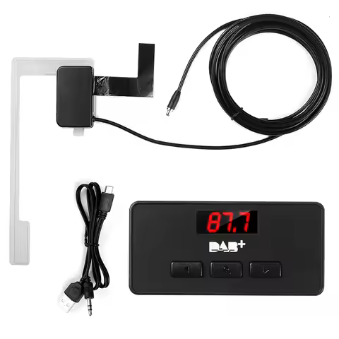 Car Radio Mini Digital DAB/DAB+ FM Tuner Receiver Stick LED Display Digital Audio Broadcasting 3.5mm