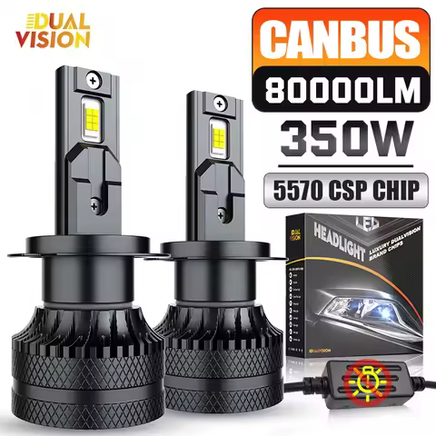 Car LED Headlight H7 LED H4 H1 H8 H9 H11 HB3 HB4 9005 9006 9012 6000K White 350W 80000LM Auto LED La