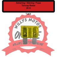 Sekring Sikring Fuse Tancap Besar 20A / Sikring Karisma Mio 20A KUNING SPAREPART MOTOR TERMURAH