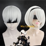 Flower mesh Wig [available] Wig/cosplay Wig 2B and 9S - Nier Automata white [Miu Cosplay]