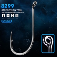 Circle Hook Fishing Hook Set 100pcs High carbon steel fish hook 1/0-10/0# Hooks fishing accessories 