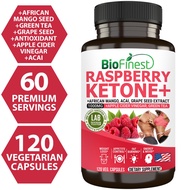 Biofinest Raspberry Ketones 1000mg Supplement - African Mango Apple Cider Acai Green Tea - Slimming 