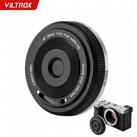 Viltrox 28mm F4.5 Full-Frame Fixed-Focus Pancake Lens for Sony E Nikon Z Fuji XF Mount Mirrorless Ca