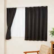 Astro 332-40 Class 1 Blackout Curtains, Set of 2, 43.3 inches (110 cm) Length, Washable, Black, 99.9