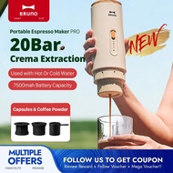 BRUNO Portable Italian Espresso Coffee Machine Wireless Heating 20Bar Extraction Coffee Maker BXM401