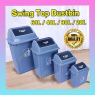 40L / 60L Swing Top Garbage Bin With Swing Lid / Dustbin / Waste Paper Bin / Trash Bin / Tong Sampah