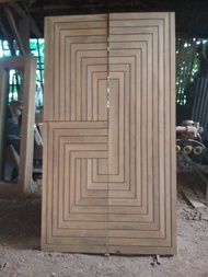 Pintu Kayu Jati Daun Pintu Kayu Jati Oven Pintu Rumah Jati Kupu Tarung