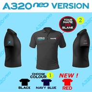 Airbus A320 NEO Embroidered Polo T-Shirt