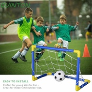 QUINTON Soccer Folding with Pump Mini Detachable Indoor Soccer Goal Post