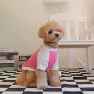 Dr. Life ・ Korea FROM CHU Contrast Color Simple T Pet Clothes Two-Legged Summer Thin Style Breathabl