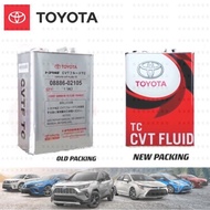 08886-02105 Toyota CVT fluid TC fully synthetic ATF gear oil (4 liter) for Altis, Vellfire, Estima, 