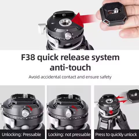 COMAN Zero F38 Carbon Fiber Travel Tripod Lightweight Professional Dslr Camera Tripod For Film makin