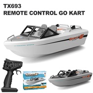 1/12 Rc Boat Tx693 2.4g Kawalan Jauh Tanpa Brushless Go Kart Jet Vortex Jet Model Bot Lumba Berkelaj