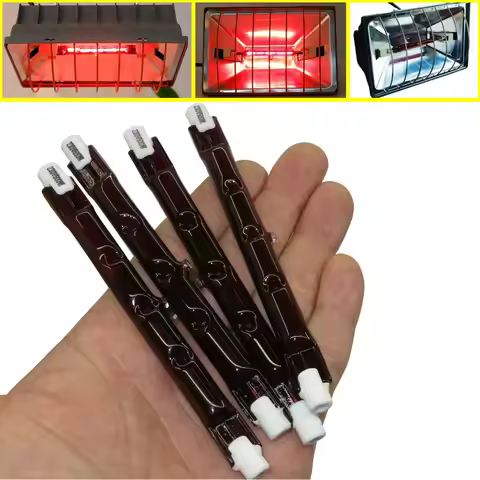 4PCS LIGHT BULB 220-240V 500W 500WATT J TYPE T3 118mm (R7s)Infrared Lamp Bulb Reptile Pet Grow Heate