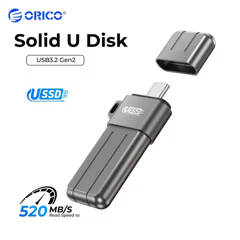 ORICO USSD Mobile Solid U Disk 520MB/S Flash Drive 1TB 512GB 256GB Type-C USB 3.2 PenDrive Colorful 
