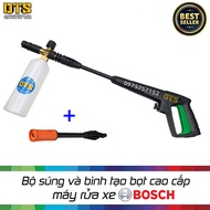 Bộ súng xịt rửa và bình tạo bọt tuyết cao cấp cho máy rửa xe áp lực cao B0sch AQT Aquatak