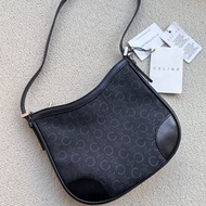 中古包 Vintage Celine 黑色凱旋門刺繡圖案腋下包