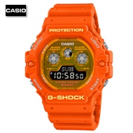 Velashop นาฬิกาข้อมือผู้ชายคาสิโอ Casio G-Shock Digital สายเรซิ่นสีส้ม รุ่น DW-5900TS-4DR DW-5900TS-