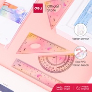 Deli 2-Color Gradient Ruler with Durable UV Ink for Accurate Measurement EH652