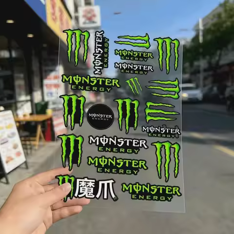 High Visibility Reflective Waterproof Decal For Monster Energy Scratch Hide Sticker Fit Car Motorcyc