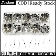 200PCS Diode Assortment Kit 10 Values Rectifier/Schottky Diode 1N4001-1N4007-1N5819 Assorted Set wit