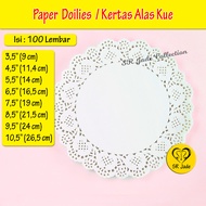 [100 Pcs] Paper Doilies 100 Pcs Paper Doyleys Paper Cake Coasters Paper Jars Lace Dollies Doyleys Pa