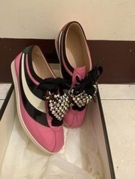正品GuccI#粉紅#蜜蜂#造型鞋
