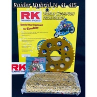 RK TAGASAGO CHAIN SET ALLOY 415 -130L FOR RAIDER 150 CARB / FI