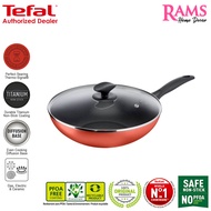 Tefal 28cm Rosy Stainless Steel Wokpan with Lid / Wok Pan / Kitchenware / Cookware / PFOA Free / Kua