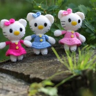 Kitty 玩具，Hello Kitty amigurumi，鉤針 Amigurumi 貓，Kitty，貓奴