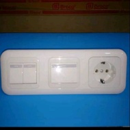 3-gang 3-gang 3-gang switch plus panasonic white wide series inbowStop Kontak